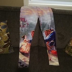 Beauty and the Beast leggings NWT
